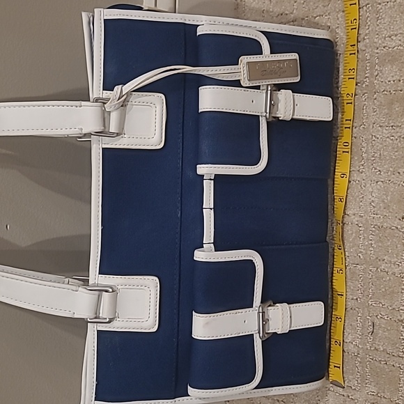 Talbots Navy Blue & White Handbag - Picture 3 of 13